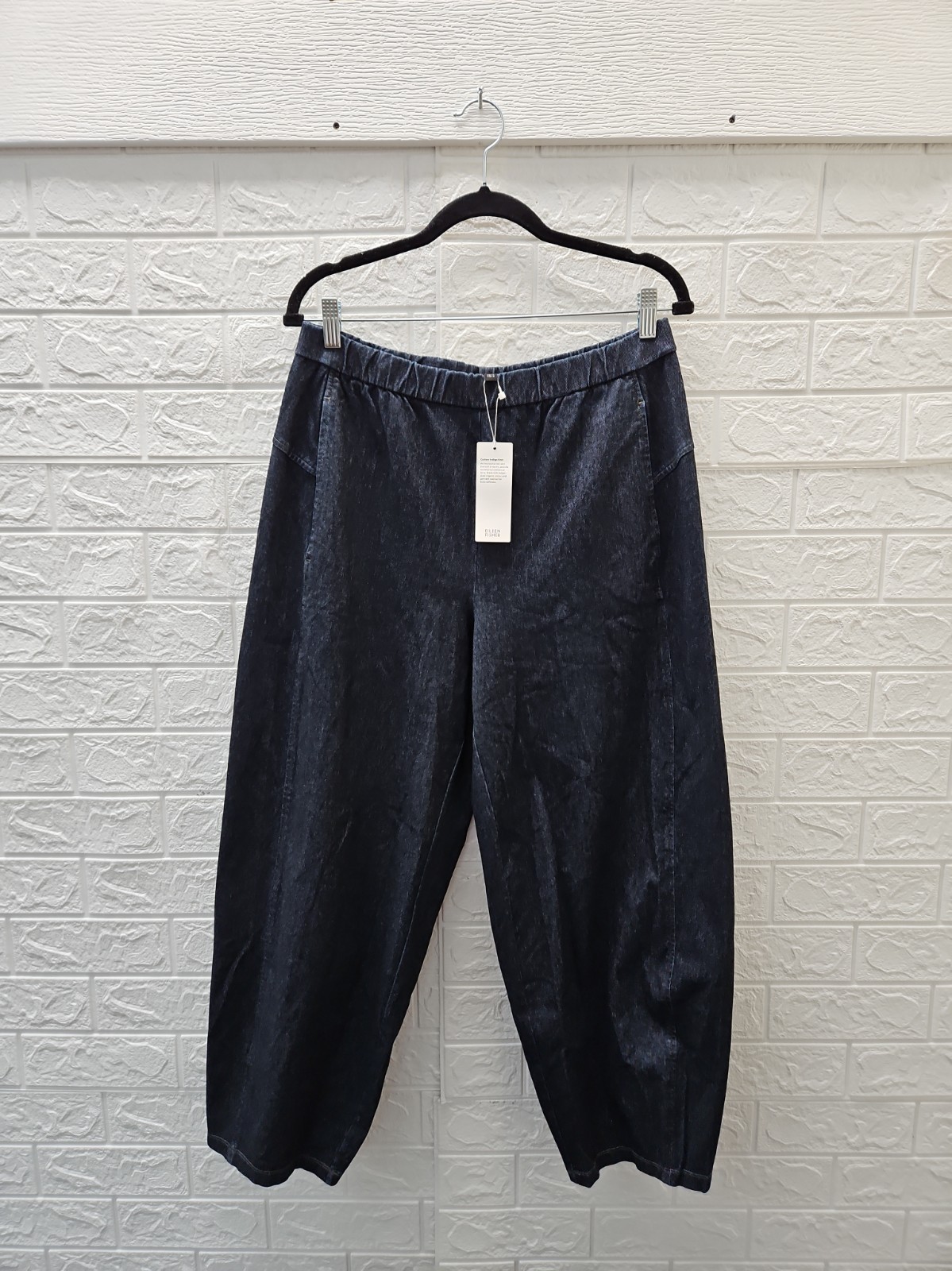 New Eileen Fisher Women\'s Ankle Lantern Pant Dark Wash Sz M