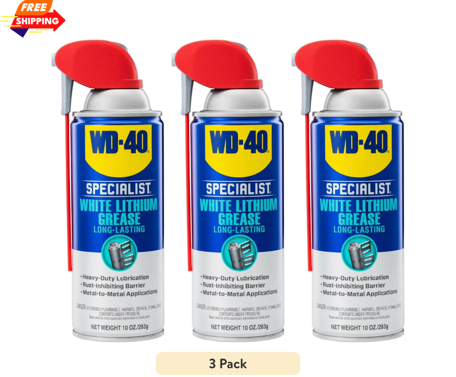 WD-40 Specialist White Lithium Grease Protective Spray, 10 oz (3 Pack) WD-40 Specialist White Lithium Grease Protective Spray, 10 oz (3 Pack)