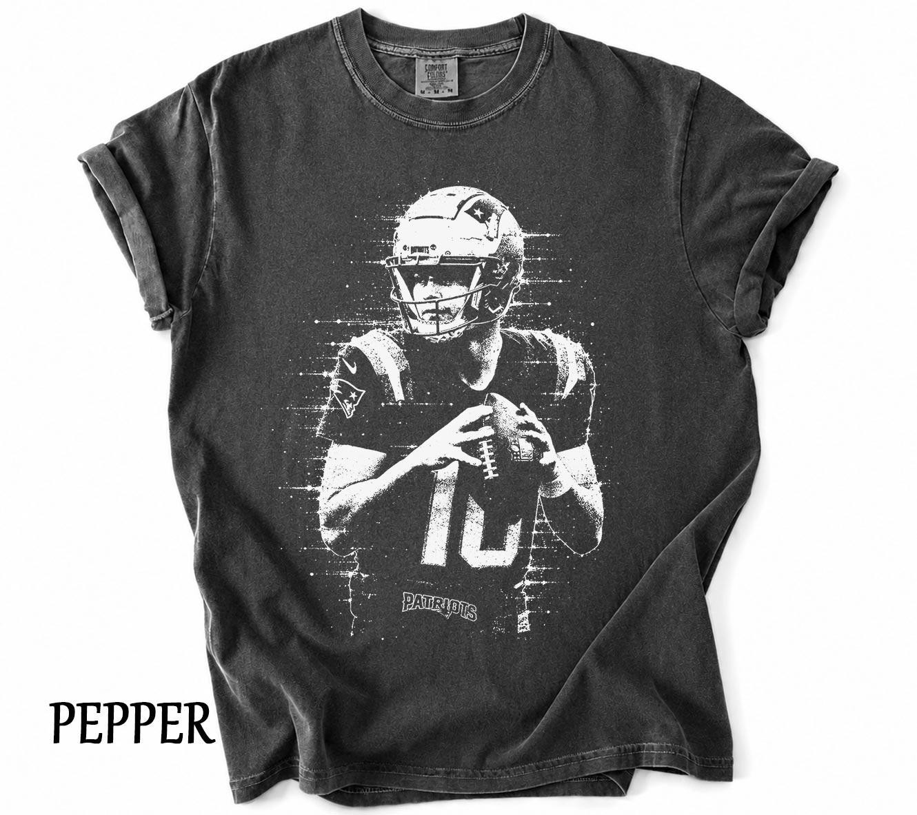 Drake Maye Shirt Vintage Bleached New Game Day Graphic Tee