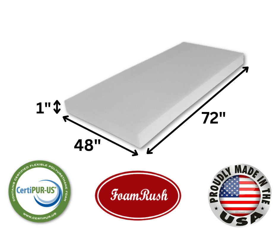 48x72 RV Bunk Foam Mattress High Density Camper Travel Trailer Firm USA FoamRush