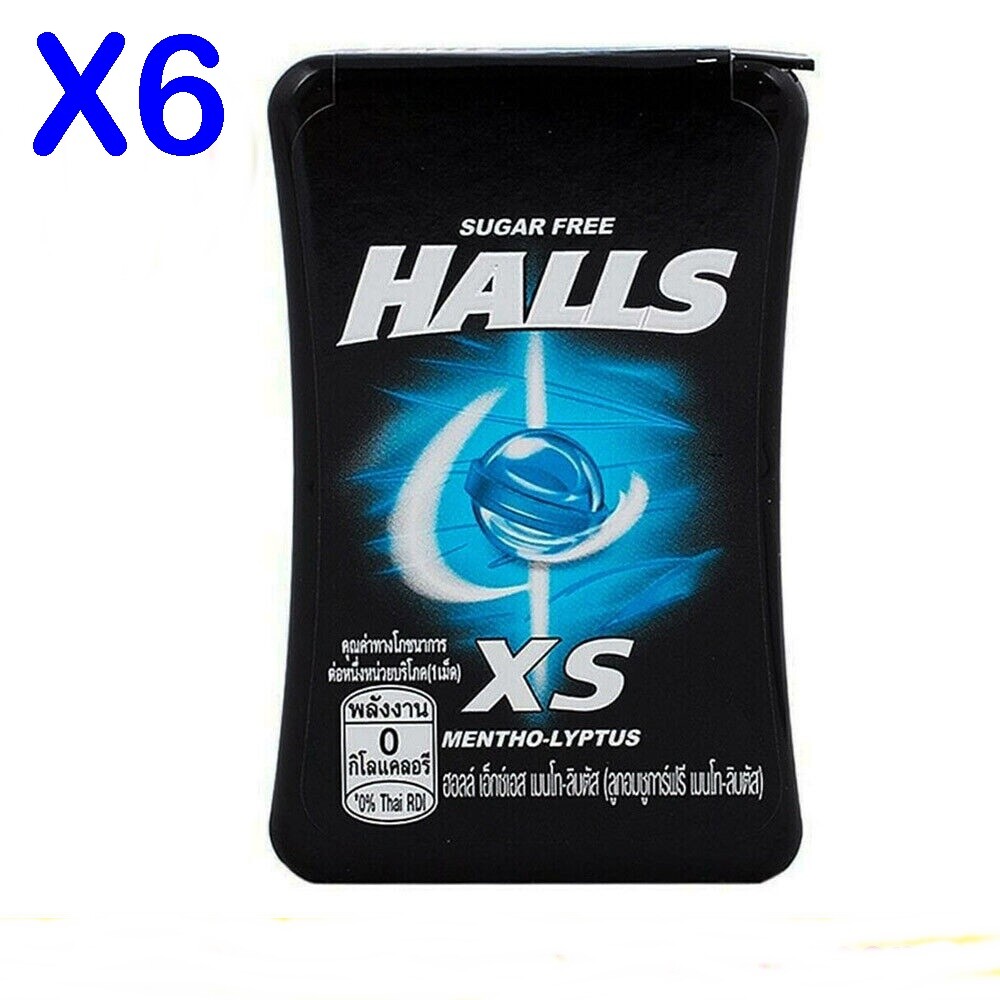Halls XS Mentholyptus Sugar Free Mint Candy Fresh Breath Cooling Candy