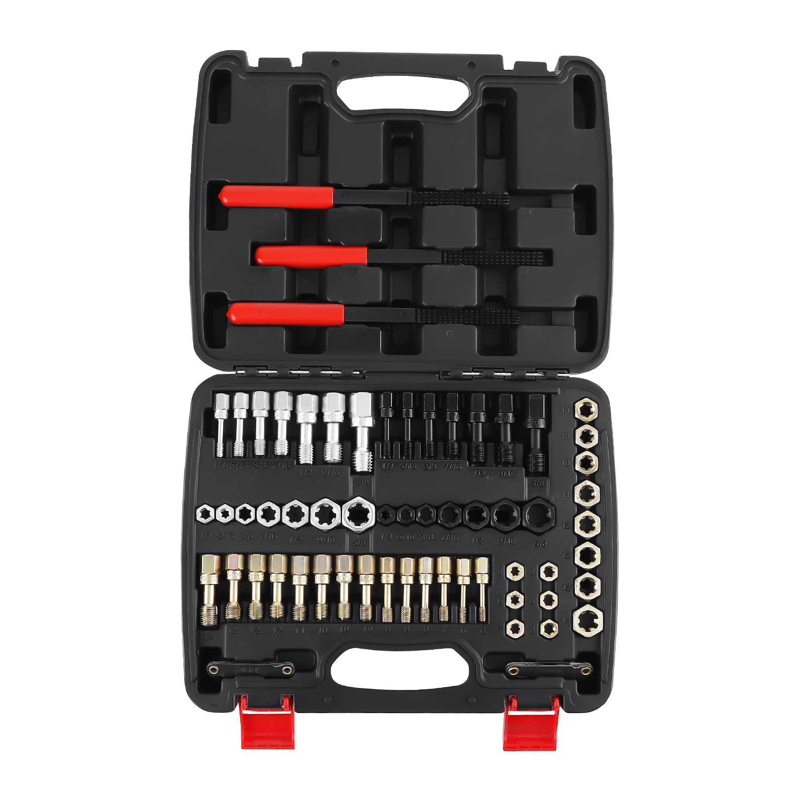 61PCS Thread Chaser Set UNC UNF Metric Thread Restorer Tool Rethreading 61PCS Thread Chaser Set UNC UNF Metric Thread Restorer Tool Rethreading