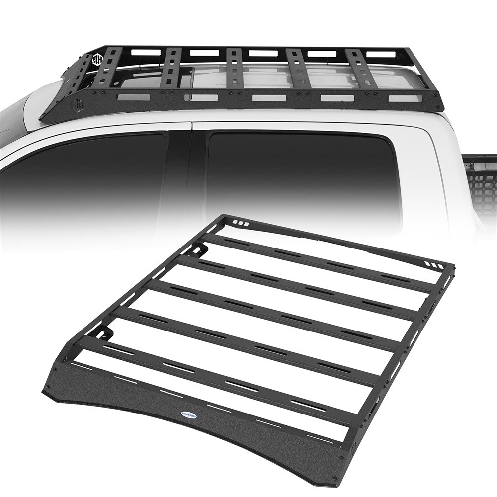 Fit 14-21 Toyota Tundra Crewmax Roof Rack Steel Crossbars Cargo Carrier Basket