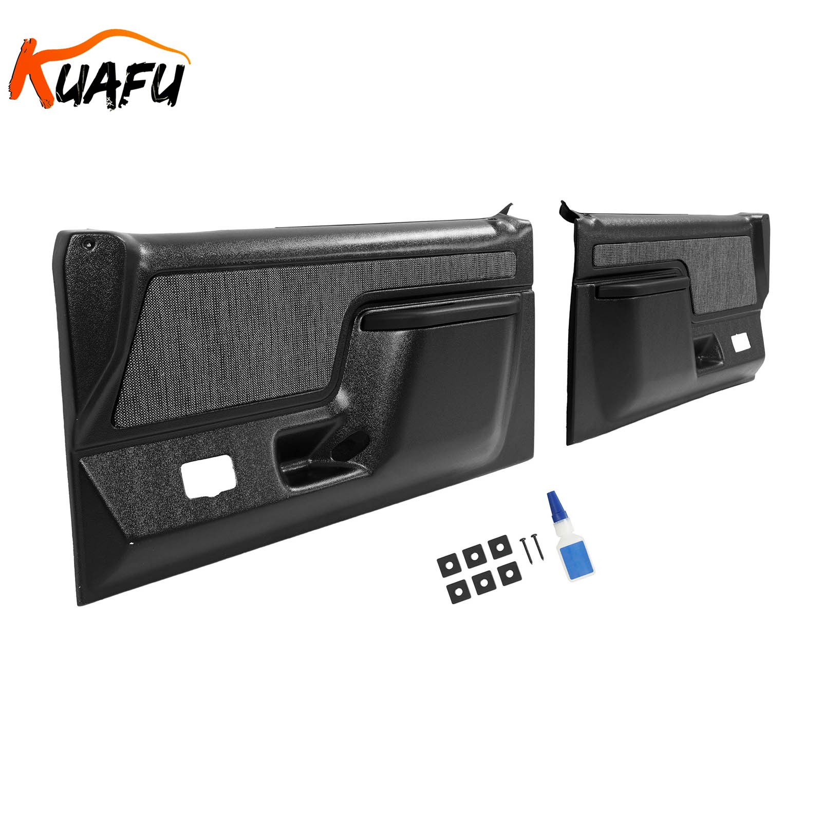 For Ford F-150 F-250 F-350 Bronco 1987-1991 Inner Door Pannels Black LH&RH