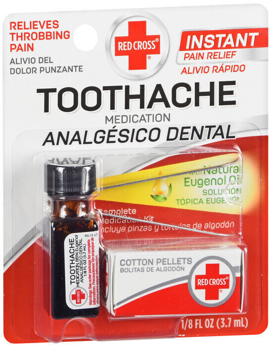 Red Cross Toothache Instant Pain Relief 1/8 fl oz Red Cross Toothache Instant Pain Relief 1/8 fl oz