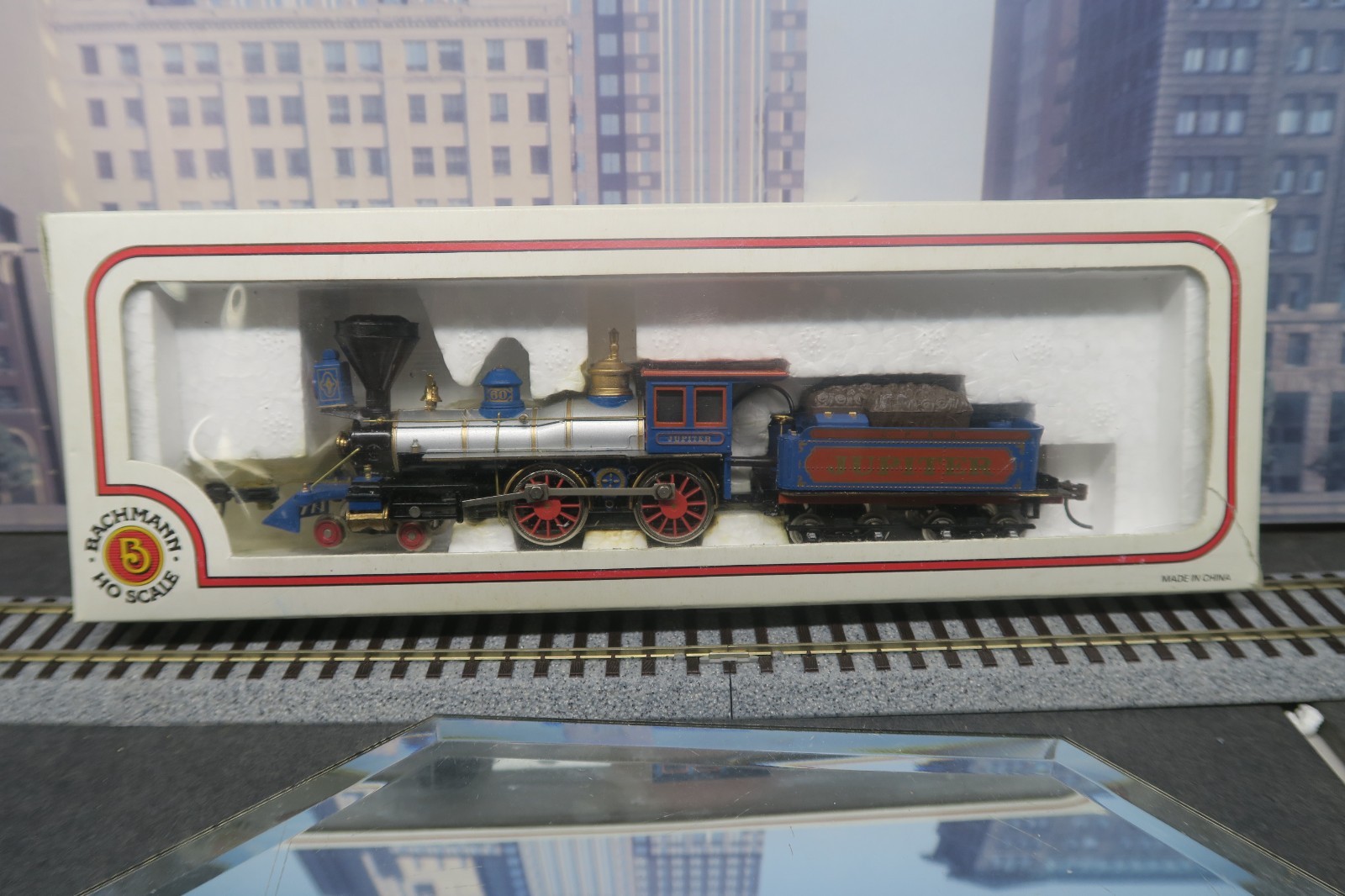 BACHMANN HO SCALE #51124 CENTRAL PACIFIC JUPITER 4-4-0 LOCOMOTIVE RUNS WELL