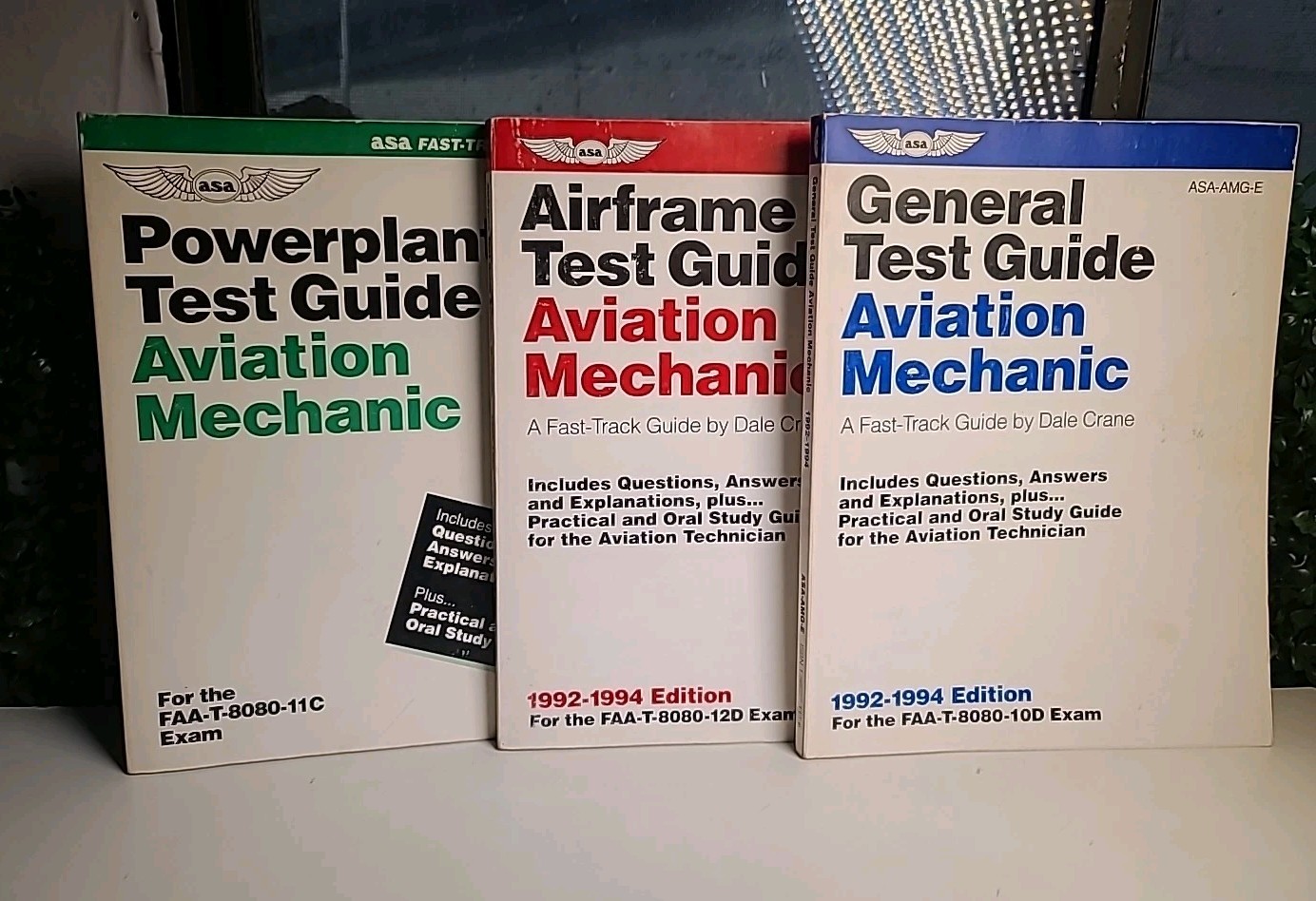 ASA Aviation Mechanic A&P Test Guides Set General Airframe Powerplant 1992-94