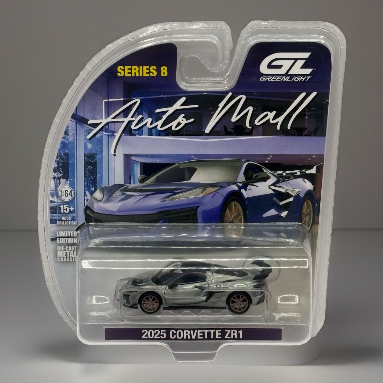 Raw Metal Chase Greenlight 2025 Chevrolet Corvette ZR1 Purple 68080 F 1/64