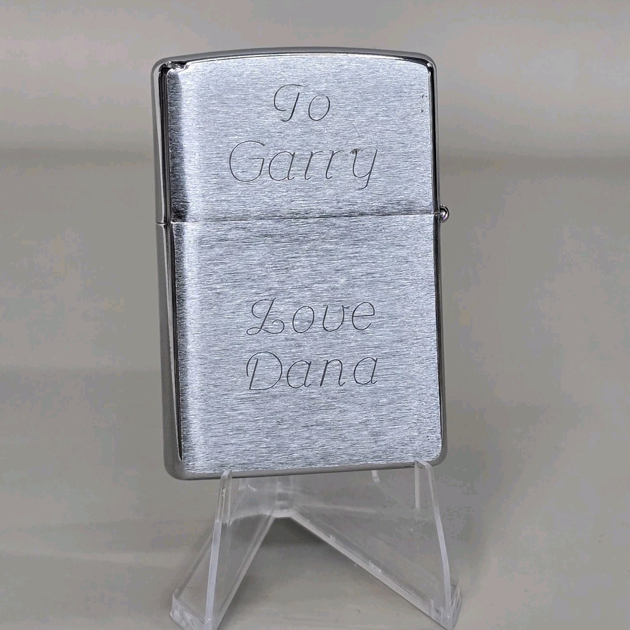 Vintage 2001 Zippo Custom Engraving Used Vintage 2001 Zippo Custom Engraving Used