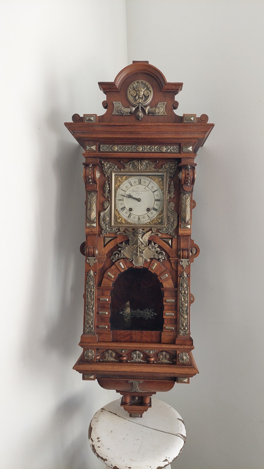 RARE CHARVET LYON NEO GOTHIC VIOLIN THE DUKE CLOCK PENDULUM CHIME