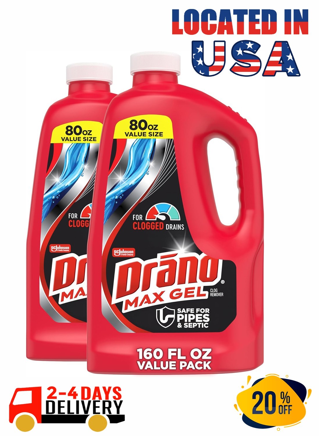 Drano Max Gel Drain Cleaner Clog Remover Fast Acting Shower Kitchen Sink 80 oz 2 Drano Max Gel Drain Cleaner Clog Remover Fast Acting Shower Kitchen Sink 80 oz 2