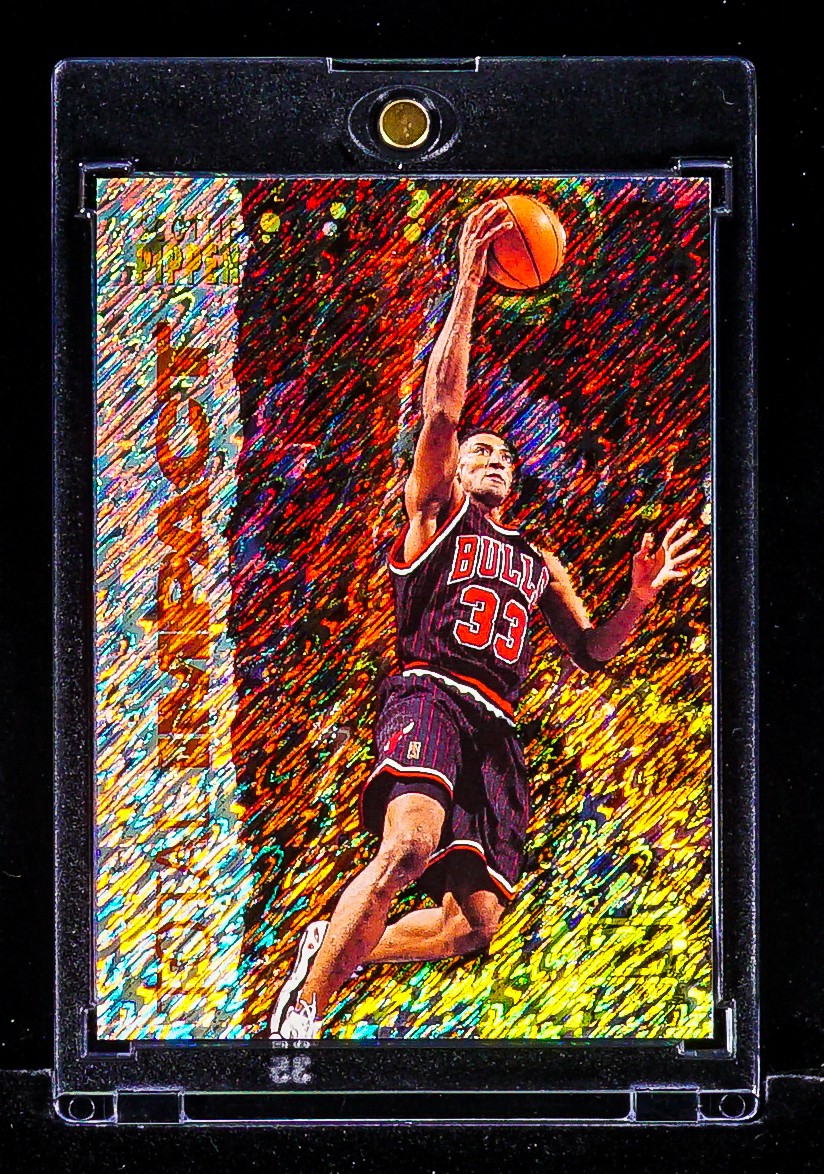 Scottie Pippen RARE TOTAL IMPACT FOIL INSERT Bulls 1997-98 SkyBox Z-Force HOF