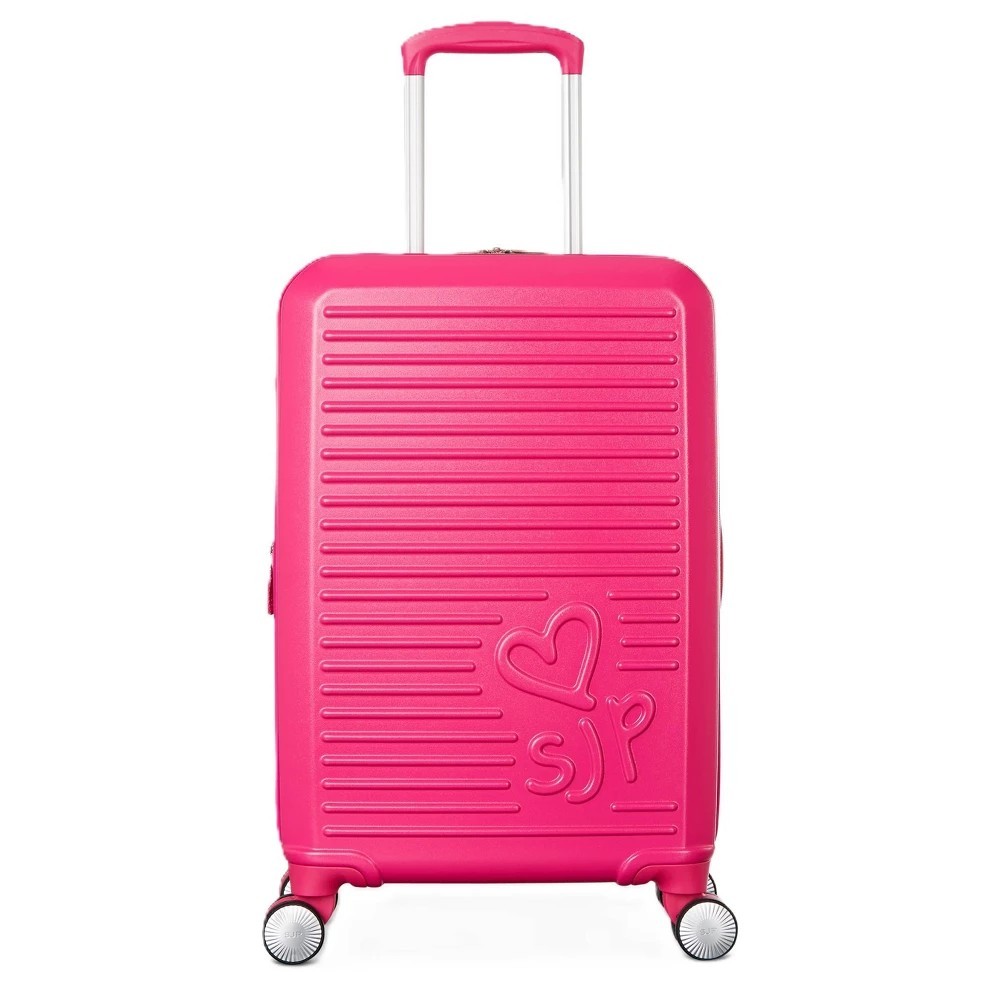 Sarah Jessica Parker Hardside Expandable Carry On Spinner Suitcase - Candy