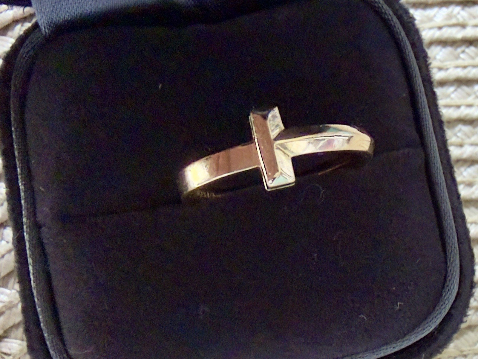 Tiffany & Co. T T1 Ring 18k  Rose Gold Size 6