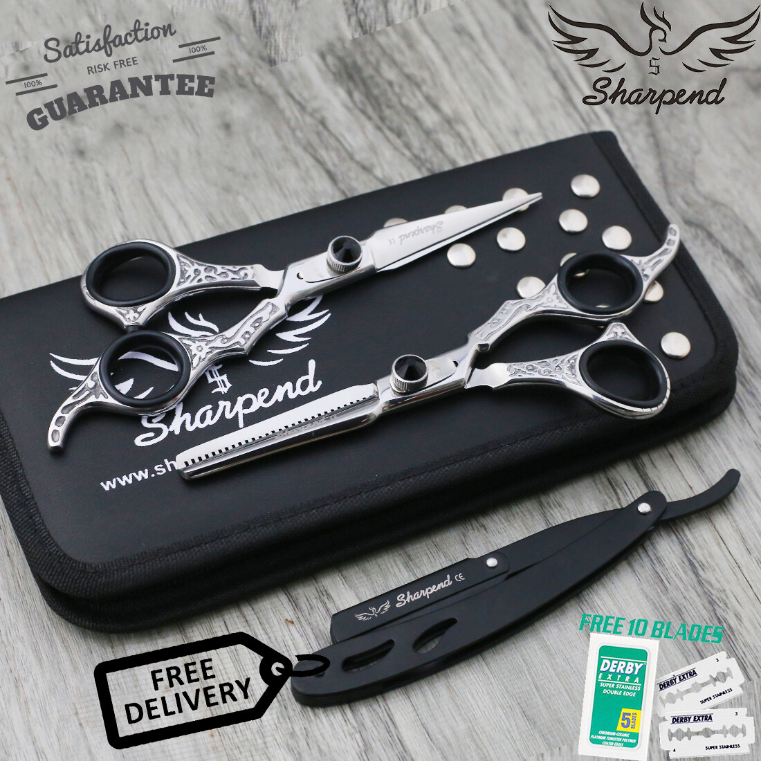 Professional Hairdressing Scissors Barber Salon Razor Edge Hair Cutting Shears