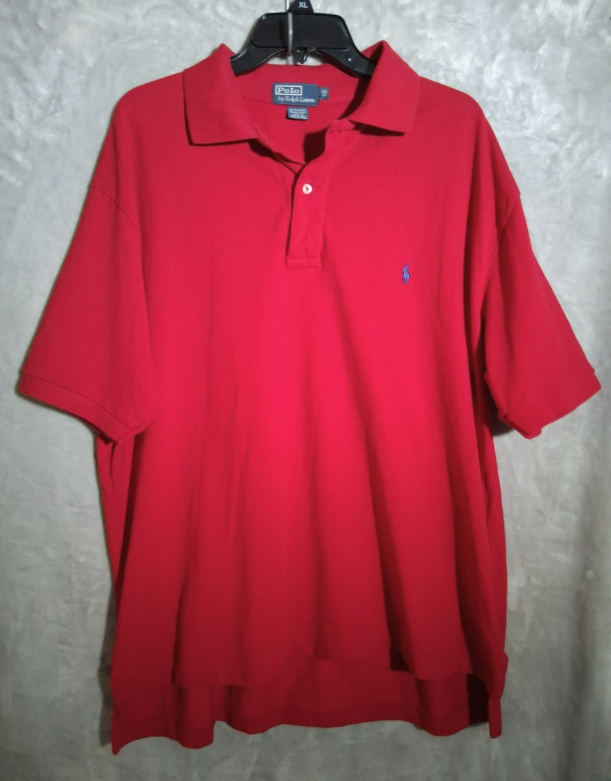 Vintage Polo Ralph Lauren Shirt Mens 2XL Big Red 100% Cotton Short Sleeve Vintage Polo Ralph Lauren Shirt Mens 2XL Big Red 100% Cotton Short Sleeve