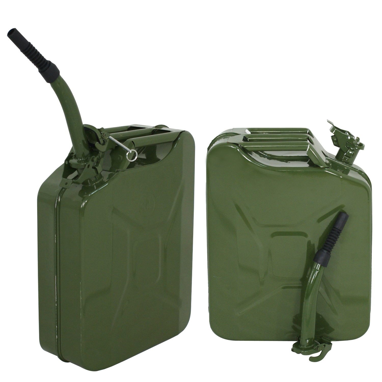 2pc 5 Gallon Jerry Can  Steel Green Military NATO Style 20L Storage Tank
