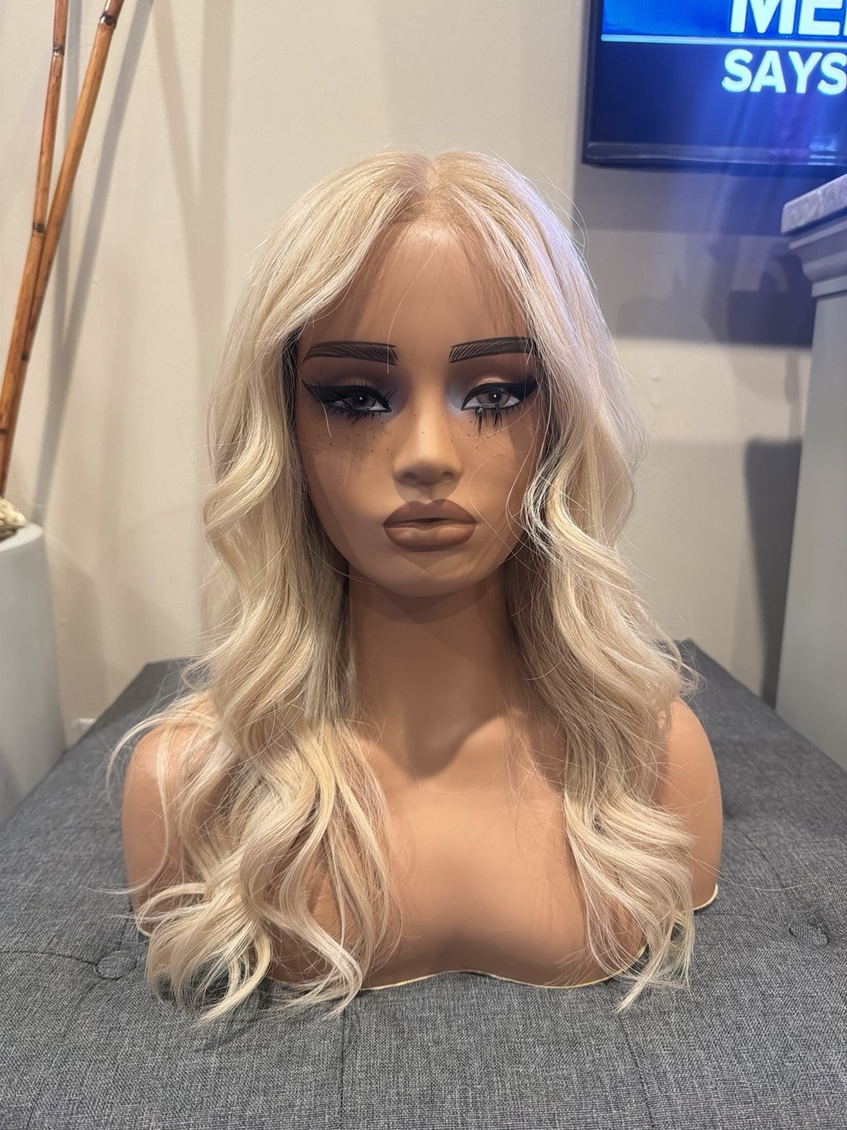 Hairalicious Blond Human Hair Wig  Lace Front, Extra Thin Hairline Elsa Hosk