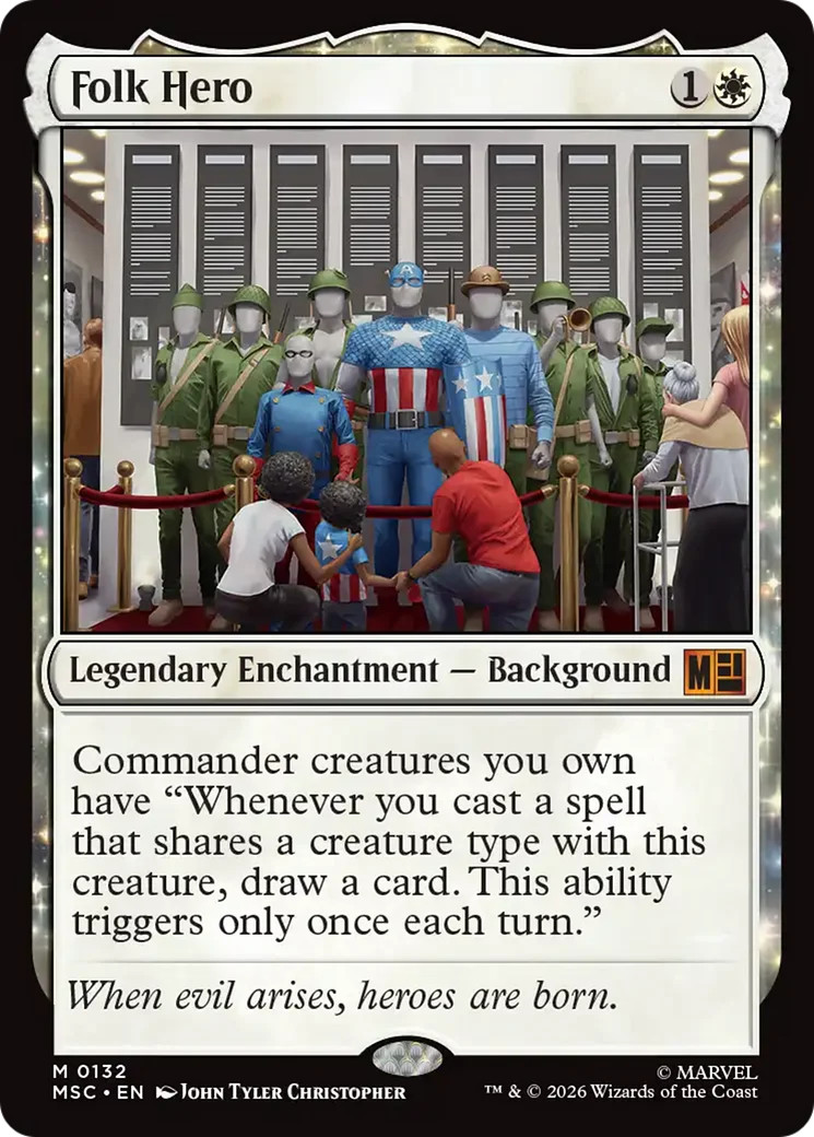 MTG Folk Hero [Marvel Super Heroes Commander] Near Mint Magic