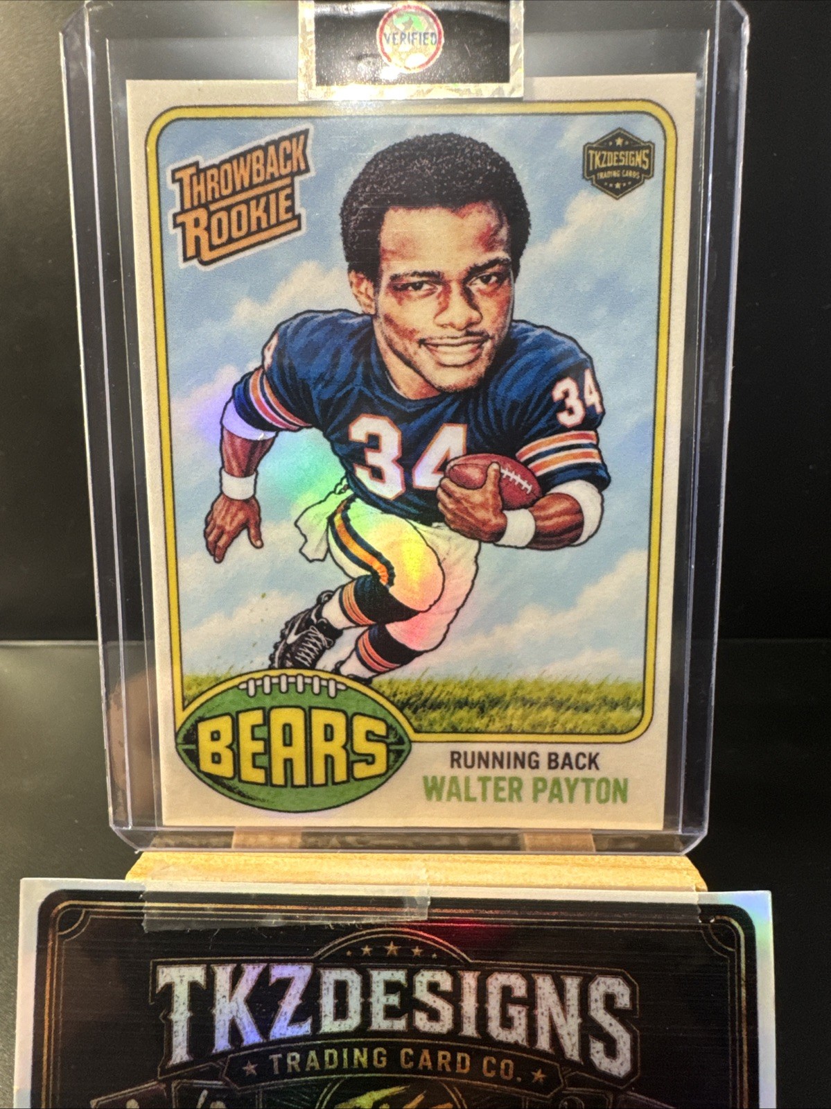 2026 Tkzdesigns Throwback Rookie Walter Payton Chicago Bears WP1