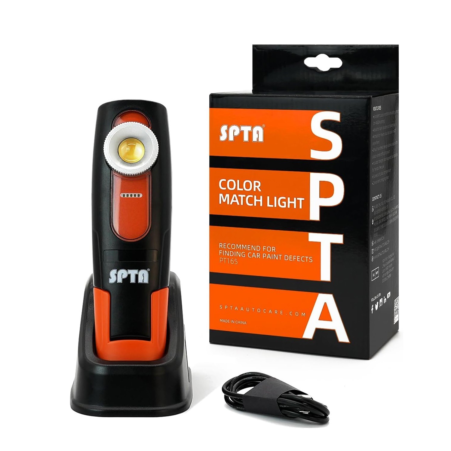 SPTA Car Detailing Tools USB Inspection Swirl Light Car Paint Finish Lamp Scan
