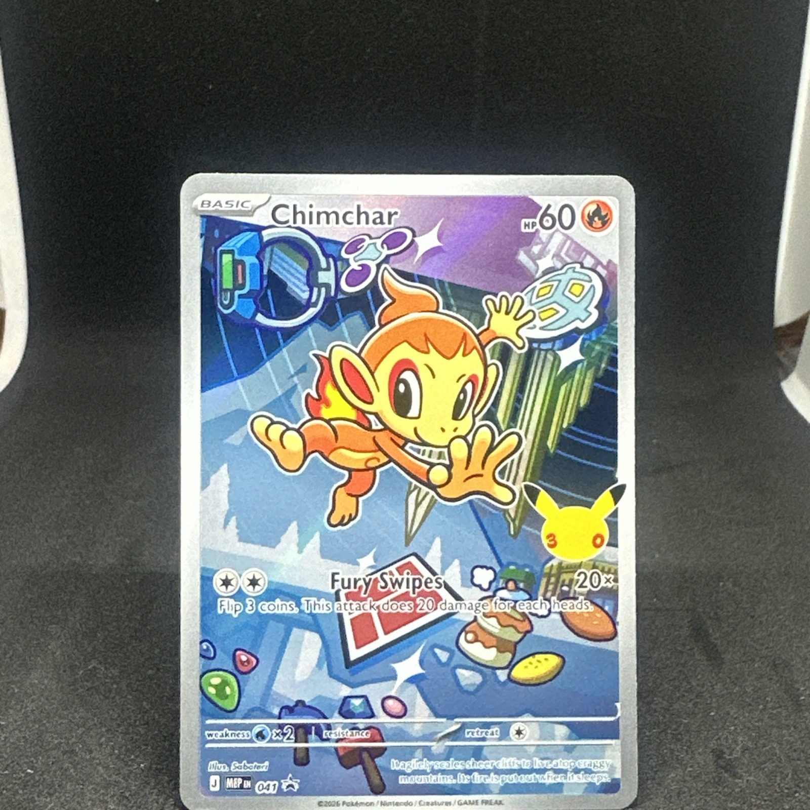 First Partner Illustration Chimchar Promo Full Art Holo 041 Pokémon TCG VHTF