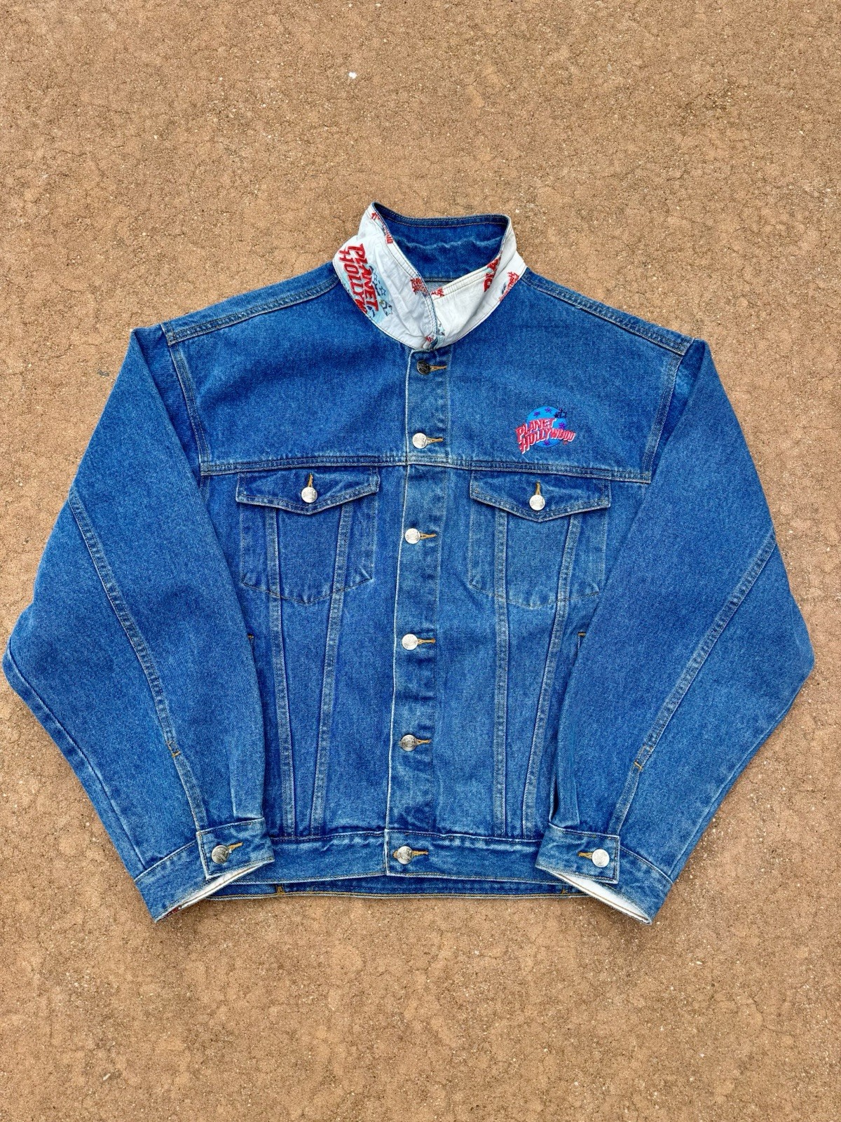 1991 Planet Hollywood Miami Rare Vintage 90s Promo Denim Jean Jacket NWT Mens XL 1991 Planet Hollywood Miami Rare Vintage 90s Promo Denim Jean Jacket NWT Mens XL