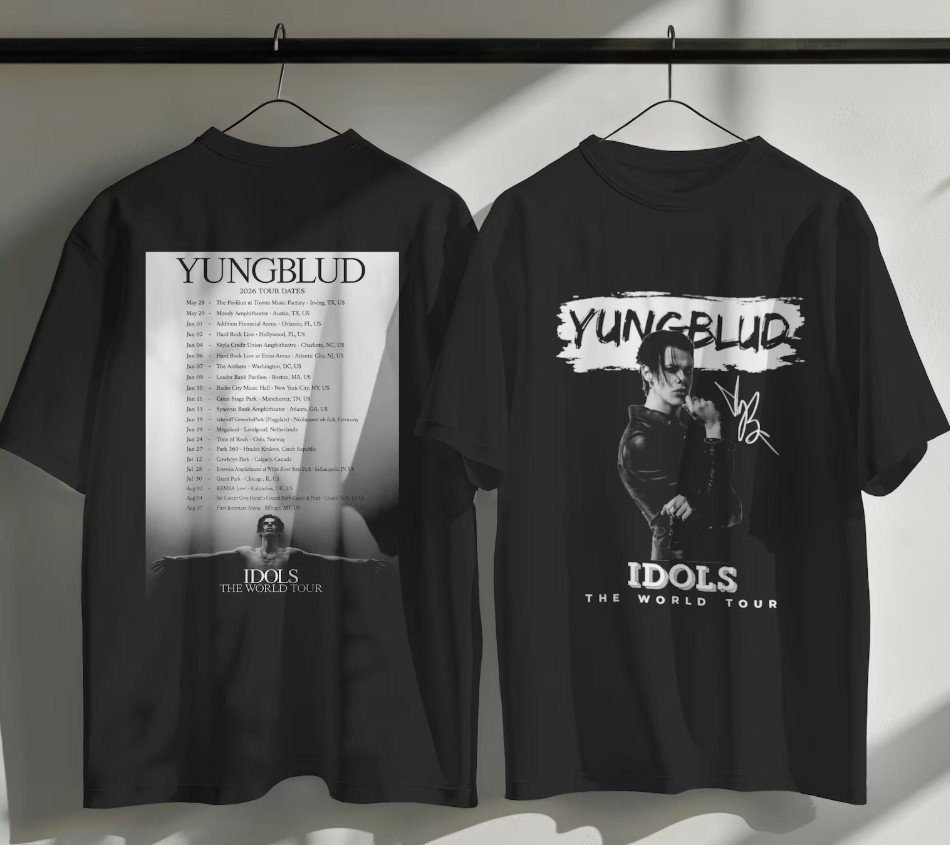 Yungblud Idols World Tour 2026 Vintage Graphic T Shirt