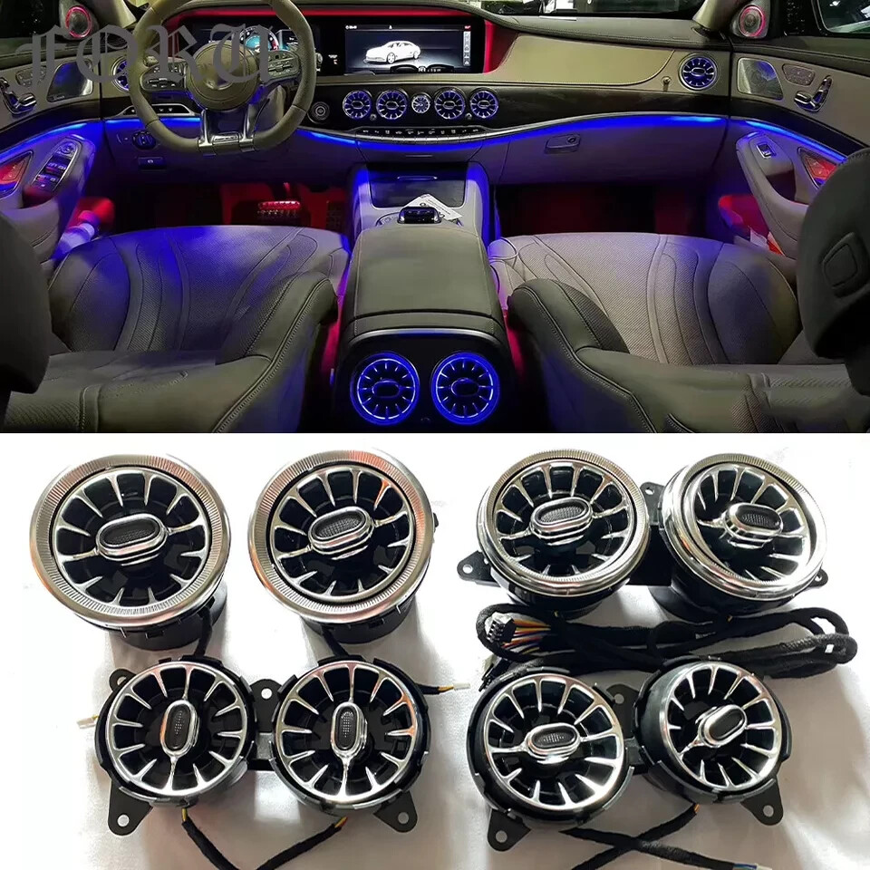 64 Colors Front Rear Air Vent LED Ambient Light For Mercedes Benz S-Class W222