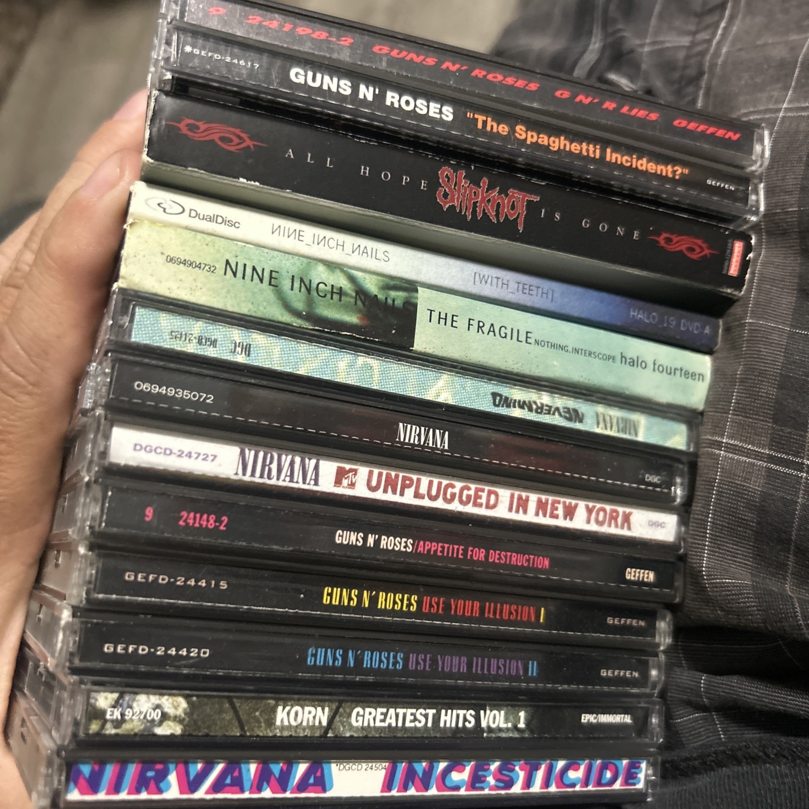 Lot Of 13 Rock Grunge CDs Albums Nirvana Nine Inch Nails Slipknot Guns Roses