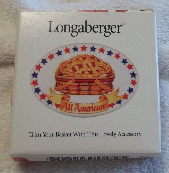 1998 Longaberger Baskets All American Tie-On UnUsed Original  Box Made in USA