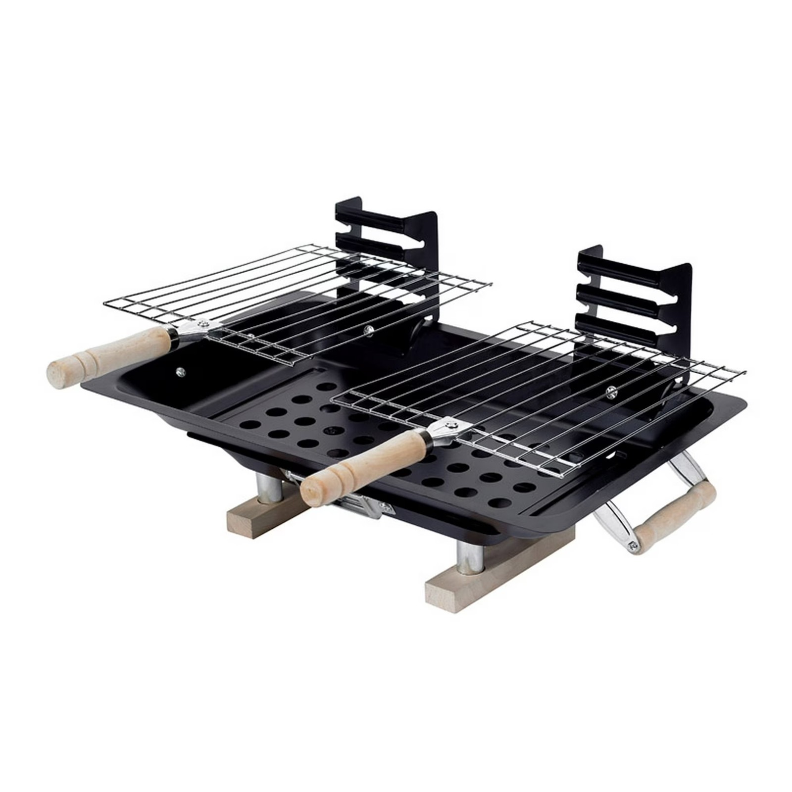 Marsh Allen Hibachi Charcoal Tabletop Grill Black Steel 7.9 x 15 x 17 in