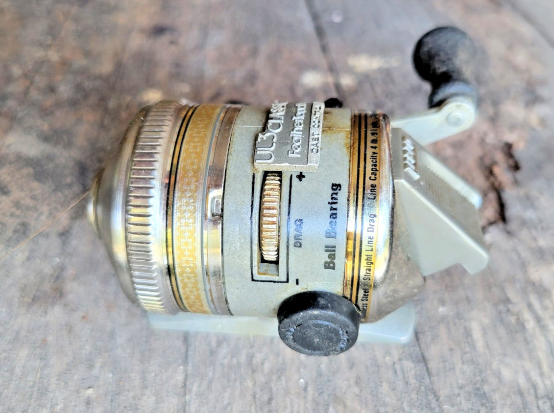 Vintage Zebco UL3 Classic Gold Ultra Light Casting Reel Made in USA