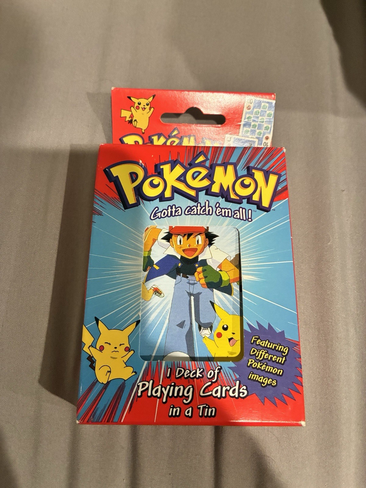 Vintage 1999 Pokemon Playing Cards and Collector's Tin Nintendo Complete Set