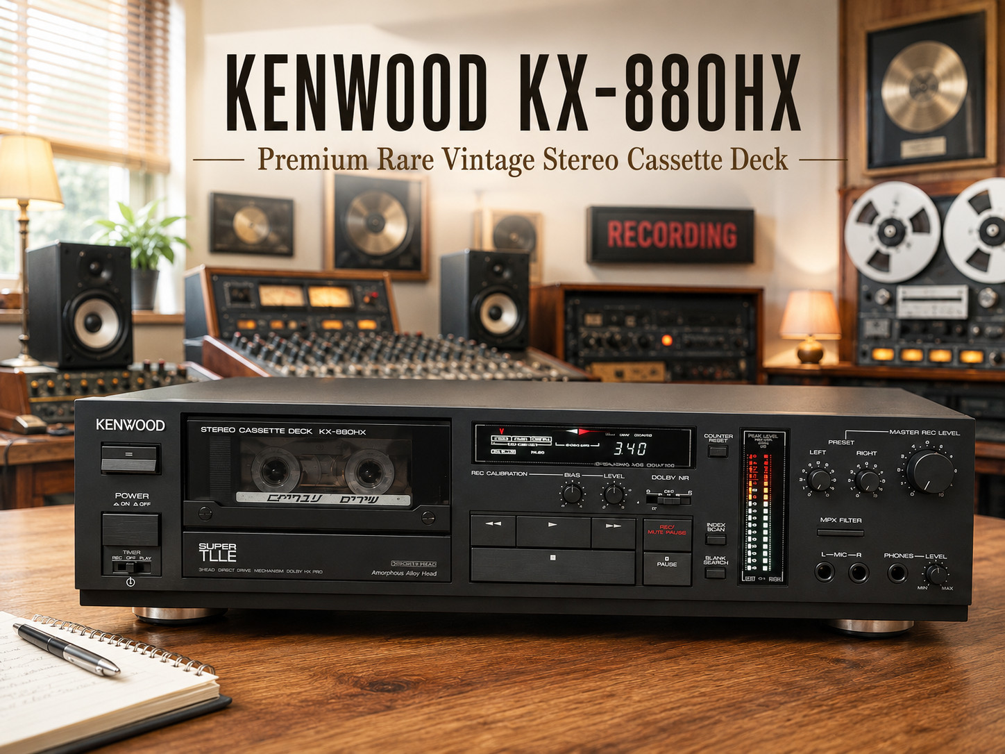 KENWOOD KX-880HX 🌈RaRe🌈 Premium Vintage Stereo Cassette Deck