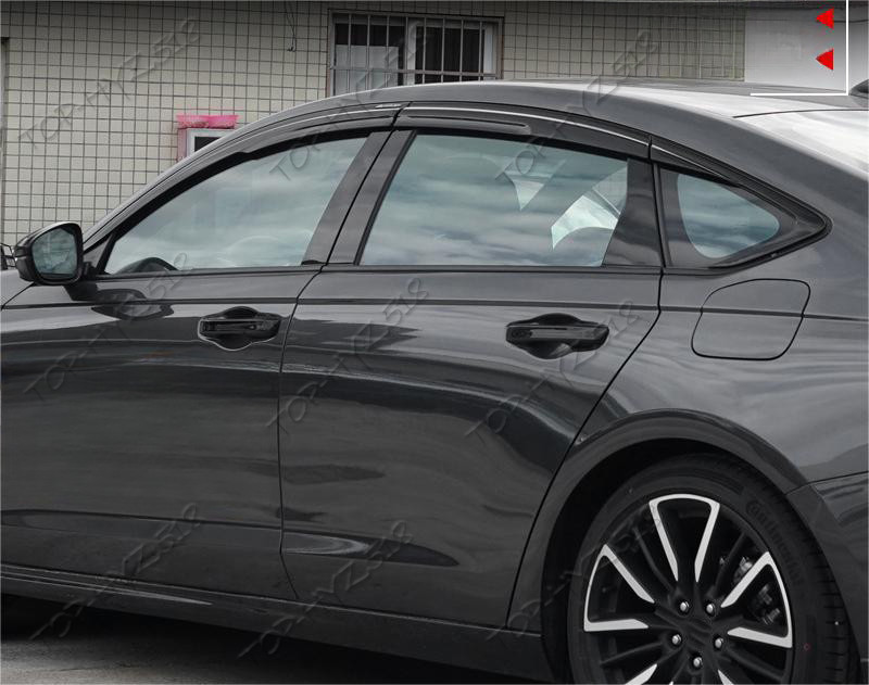 For Hond@a Accord 2023-2025 Black Car Window Vent Visor Deflector Sun/Rain Guard For Hond@a Accord 2023-2025 Black Car Window Vent Visor Deflector Sun/Rain Guard