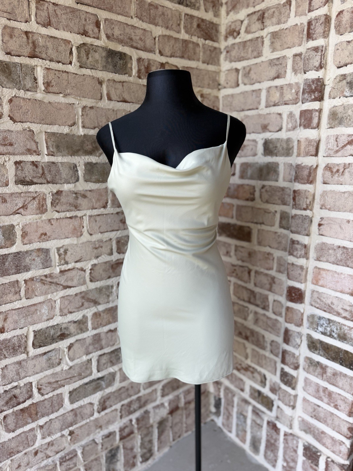 Urban Outfitters Women’s Medium light Sage Cowl Neck Satin Mini Dress NWT