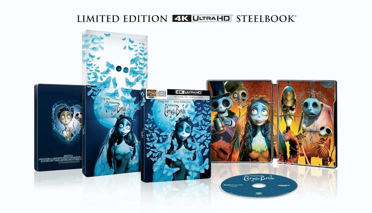 Tim Burton\'s The Corpse Bride 4K UHD Blu-ray Steelbook NEW