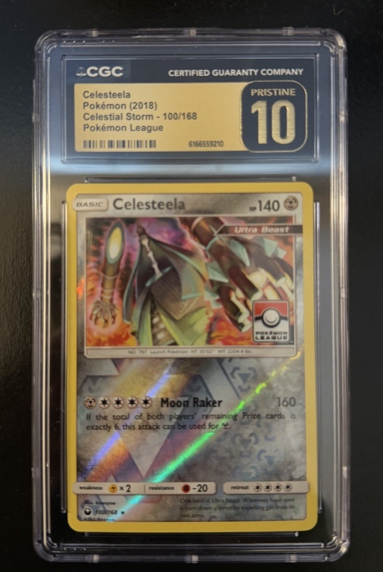 Celesteela 100/168 Celestial Storm Reverse Holo POKEMON LEAGUE *CGC Pristine 10* Celesteela 100/168 Celestial Storm Reverse Holo POKEMON LEAGUE *CGC Pristine 10*