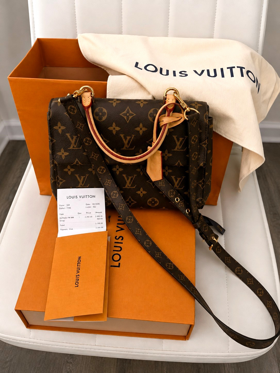 Authentic 2026 Single-Owner Louis Vuitton Full Set Bundle Beverly Hills Receipt