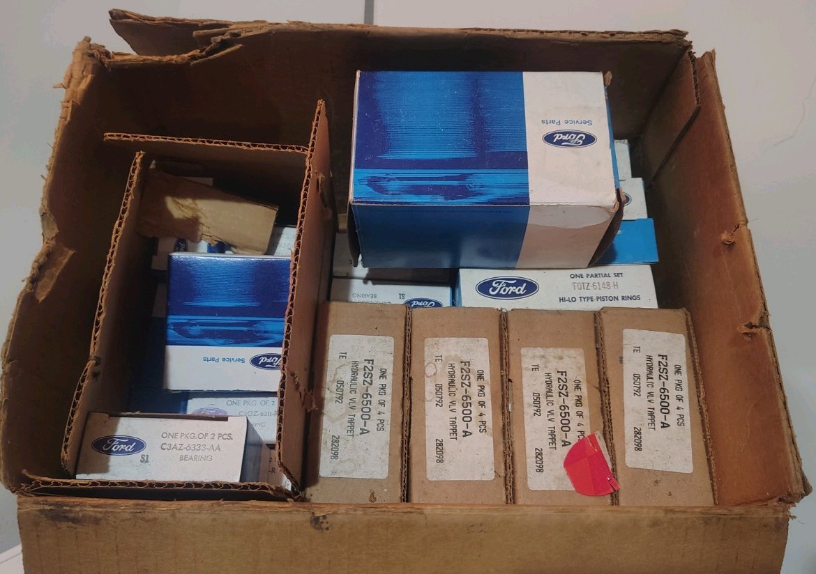 RARE Vintage NOS NIB Motorcraft FORD SBF 302 Eng Bearing, Rings And Tappets Set RARE Vintage NOS NIB Motorcraft FORD SBF 302 Eng Bearing, Rings And Tappets Set