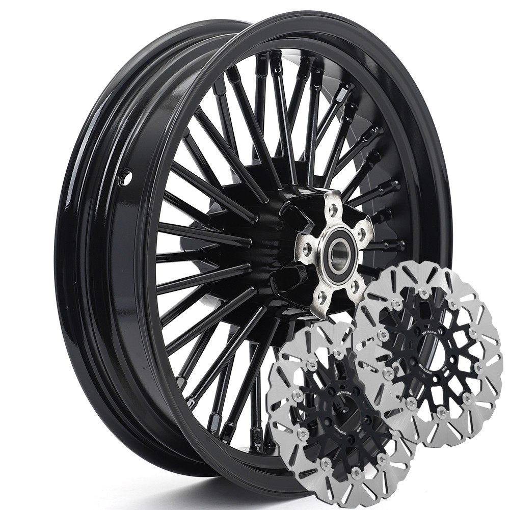 16x3.5 Fat Spoke Front Wheel Rotors for Harley Touring Electra Glide 00-07 FLHTC
