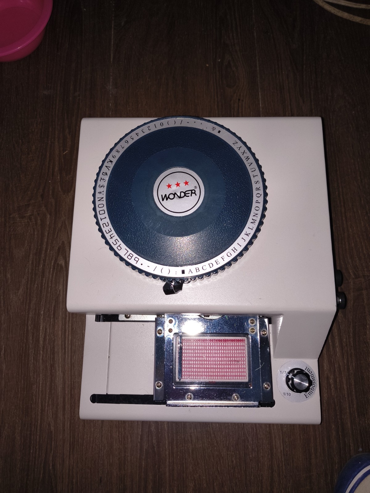 Wonder 72-CHARACTER Manual Embossing Machine for PVC Stamping and ID Cards .