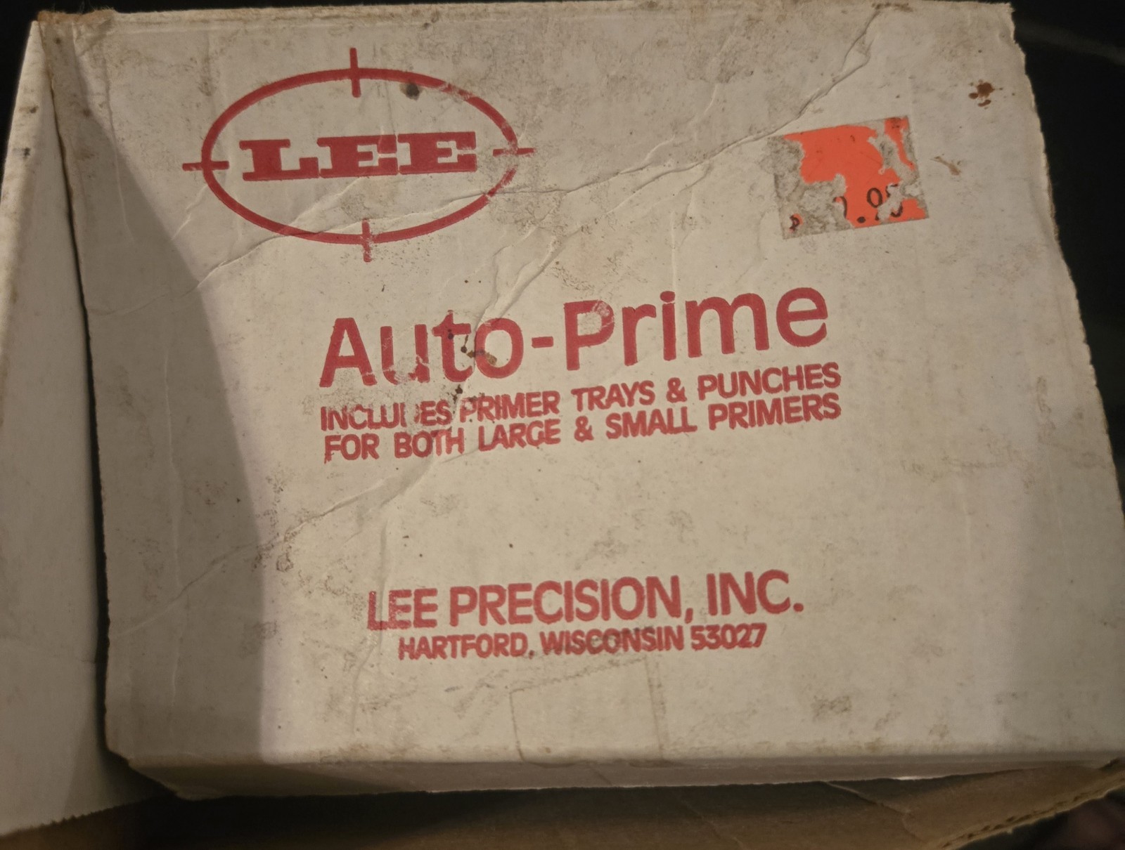 Vintage Lee Auto-Prime Hand Priming Tool Round Tray Original Box AS-IS