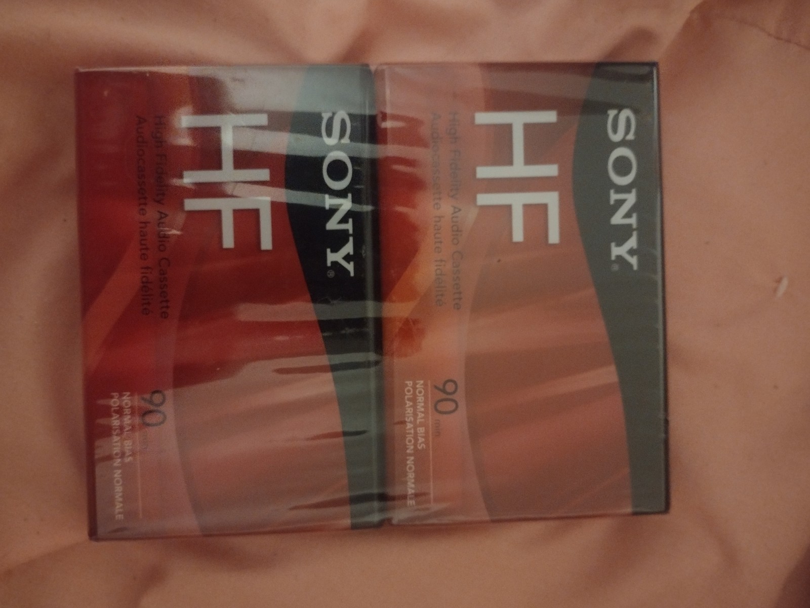 Sony HF 90 Min Blank Audio Cassette Tapes High Fidelity LOT OF 2 NEW SEALED