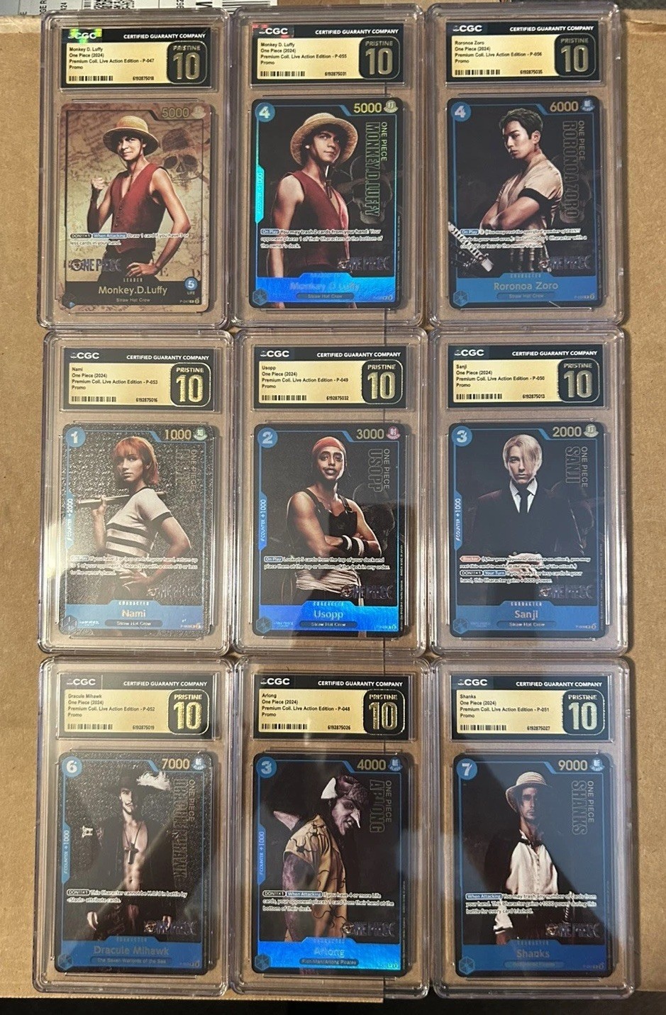Onepiece Live Action Promo FULL SET CGC 10 PRISTINE Onepiece Live Action Promo FULL SET CGC 10 PRISTINE