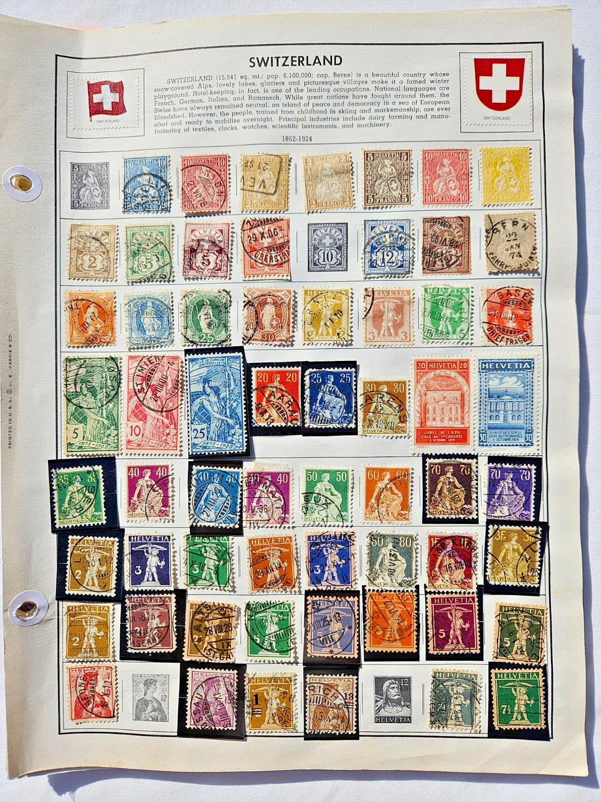 SWITZERLAND COLLECTION OF 1,100 MLH & USED STAMPS, 1862-2017: 41 ALBUM+ PAGES SWITZERLAND COLLECTION OF 1,100 MLH & USED STAMPS, 1862-2017: 41 ALBUM+ PAGES