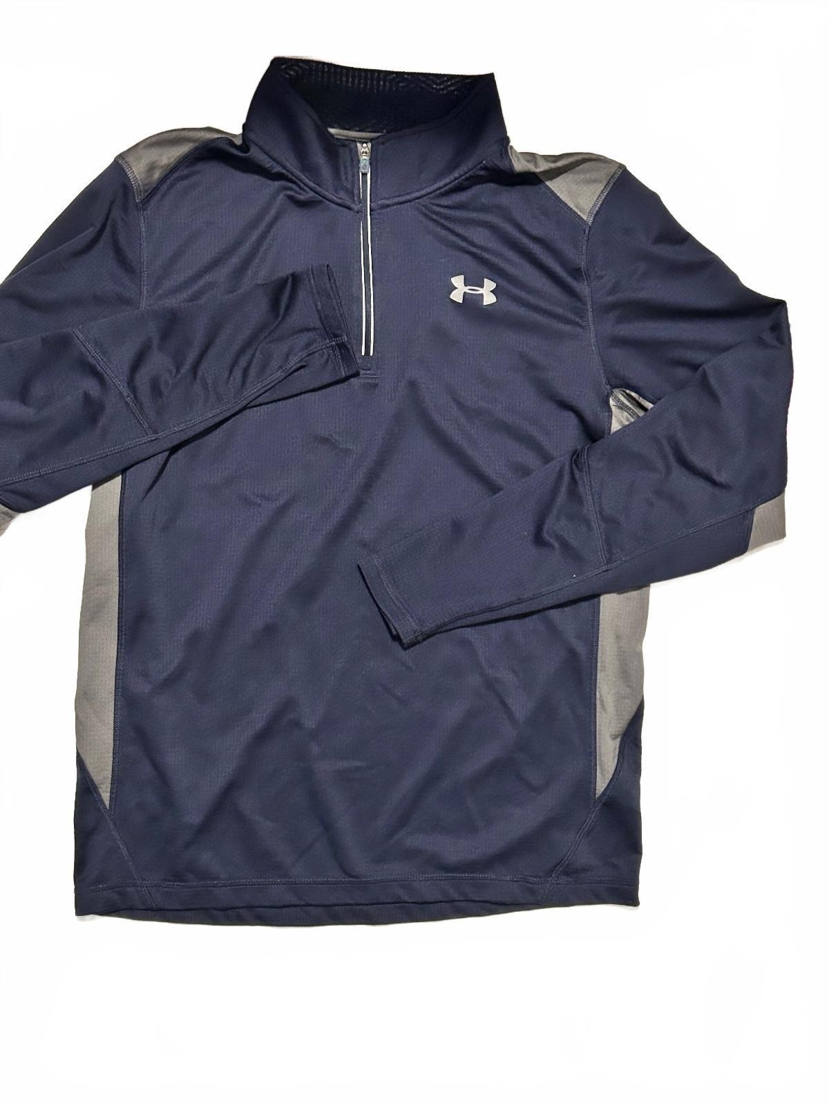 Under Armour Men’s All Season 1/4 Zip Pullover Shirt Size Large Navy Gray Under Armour Men’s All Season 1/4 Zip Pullover Shirt Size Large Navy Gray