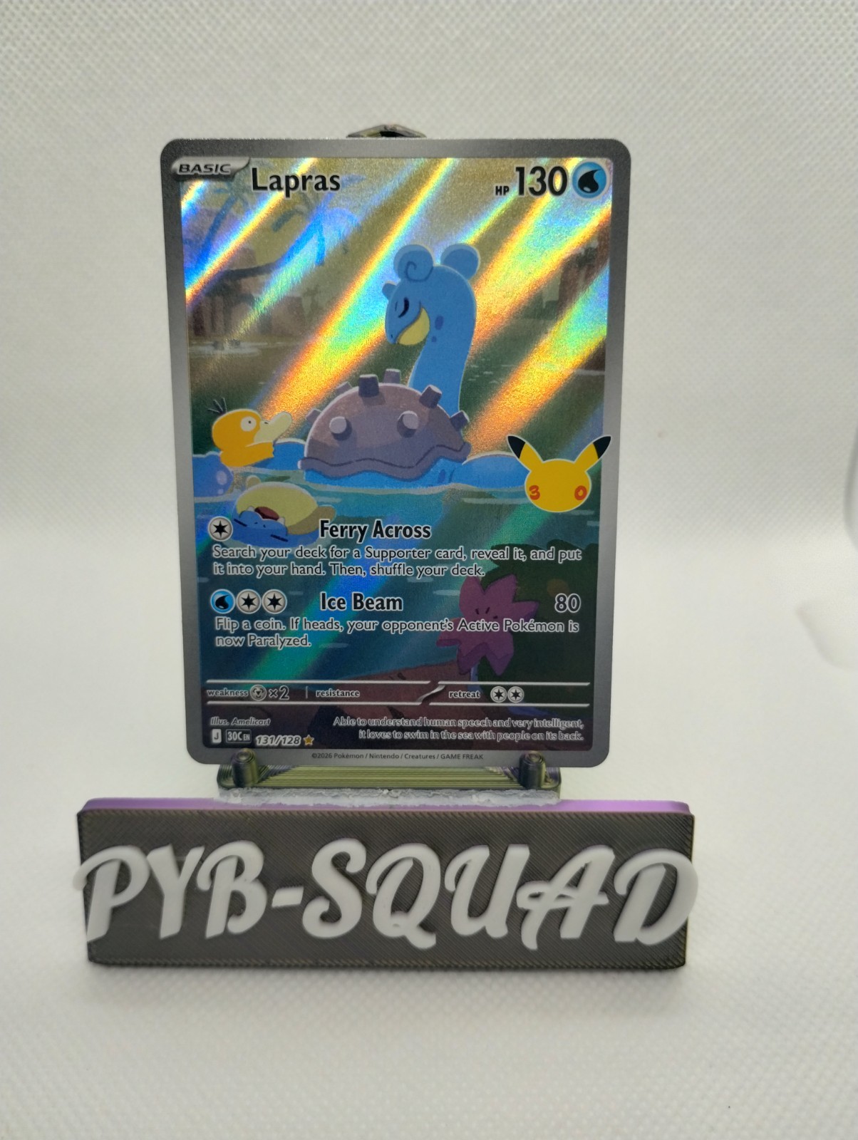 Lapras 131/128 Me: 30th Celebration Holo