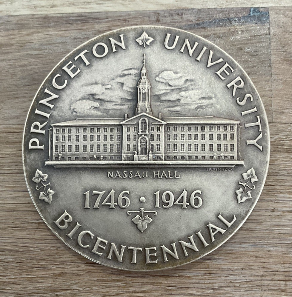 Princeton University Heavy Vintage Bronze Bicentennial Medal 1746-1946